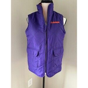 Clemson Colosseum 30th Anniversary Reversible Orange/Purple Stadium Vest Sz S **